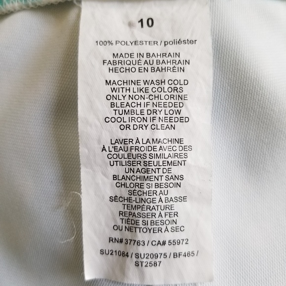 Callaway Opti-Dri Teal‎ White 7 Inch Checkered Golf Shorts Size: 10 NWOT - Picture 7 of 7